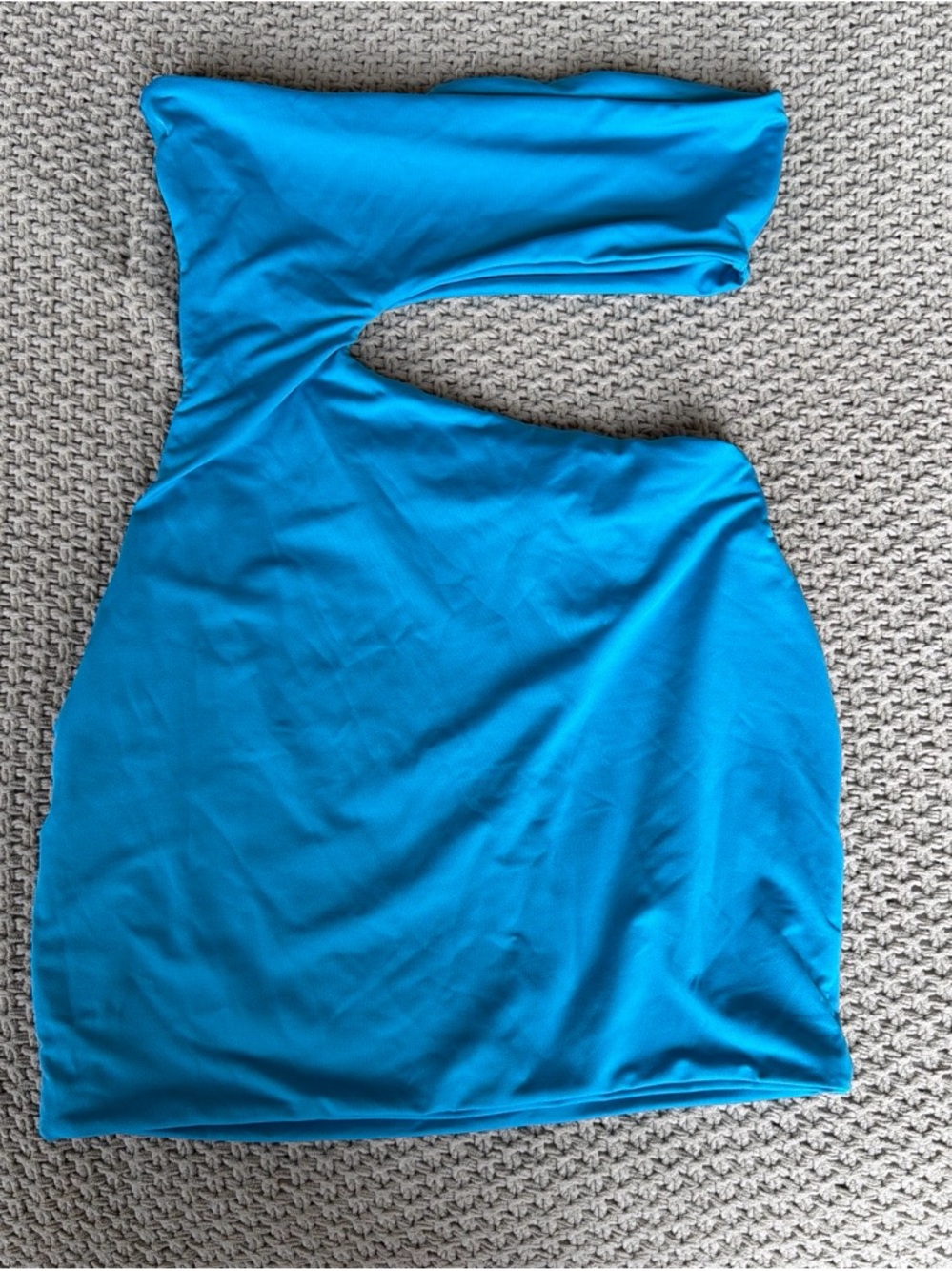 Blue Cut-Out Mini Dress